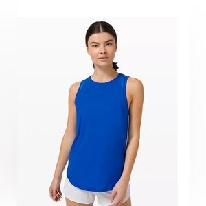Lululemon Sculpt Tank Top | Cerulean Cobalt Blue | Mesh Detail |Size 12